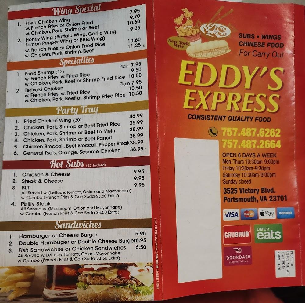 Eddys Express Restaurant Menu image 2